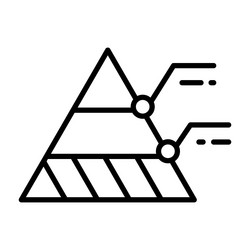 chart icon in thin line style graphic design vector image