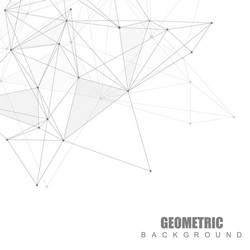 geometric abstract background with connected line vector image