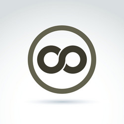 Infinity icon isolated on white background Vector Image