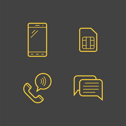 Mobile network operator icons Royalty Free Vector Image
