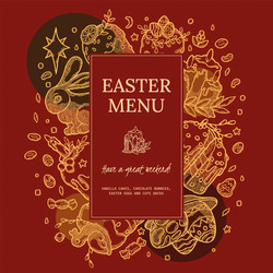 Rustic easter menu as image ready to use vector