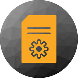 setting document icon vector image