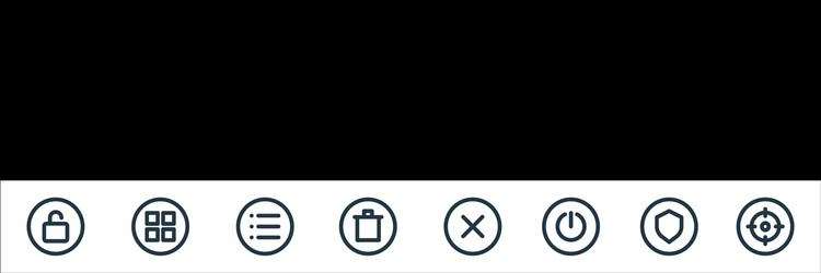 basic ui line icons linear set quality vector image