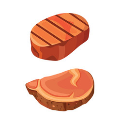 Beef steak detailed food drink cooking Royalty Free Vector