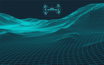 big data visualization background 3d vector image