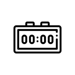 digital alarm clock icon thin linear style design vector image