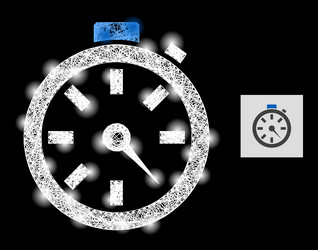 glitter intersected mesh timer with glare spots vector image