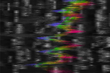 no signal noisy background with zigzag colorful vector image