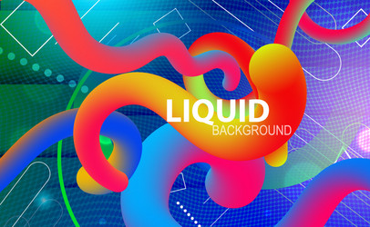 3d liquid color background design fluid gradient vector