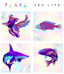 Abstract fish vector