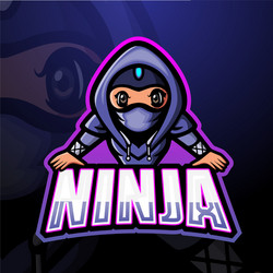 ninja mascot esport logo design Vector Image
