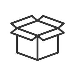 open box shipping and logistic icon outline vector image