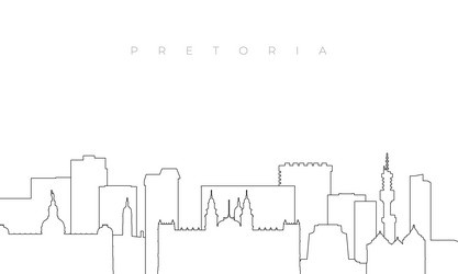 outline pretoria skyline trendy template vector