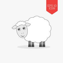 Sheep icon flat design gray color symbol modern ui vector