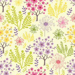 Spring Blossom Tree Pattern vector image