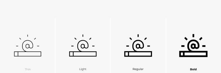 assign icon thin light regular and bold style vector image