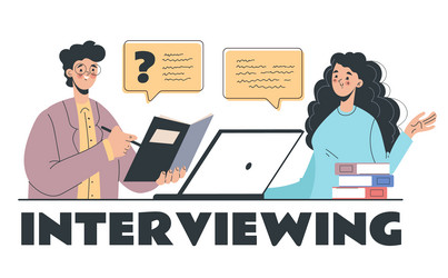Job interview concept Royalty Free Vector Image
