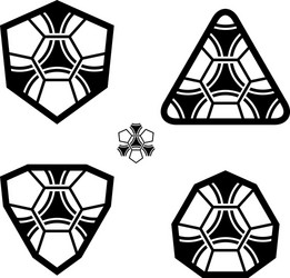 Soccer club emblem ball pattern vector