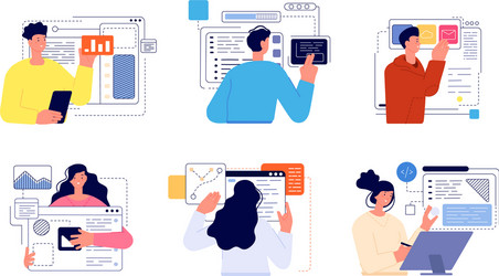 App Development & Web Creation vector image