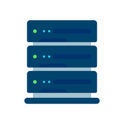 database server data storage technology on cloud vector image