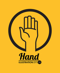 Hand sign design vector