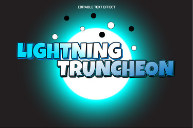 lightning truncheon editable text effect 3 vector image