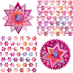 Set of four abstract background with geometric vector