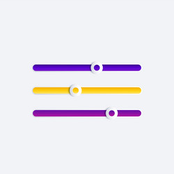 Slider bars for web and apps interface elements vector