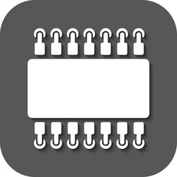 chip icon hardware and processor technology vector image