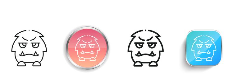 enemy icon thin linear regular and button style vector image
