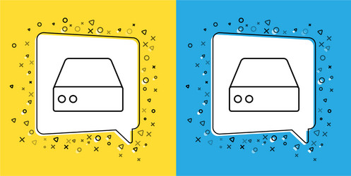 set line server data web hosting icon isolated vector image