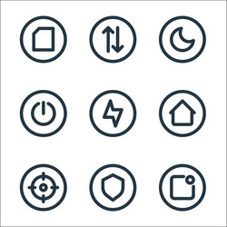 basic ui line icons linear set quality vector image