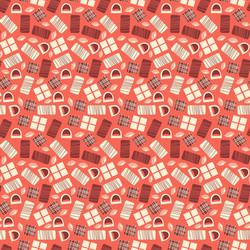 chocolate bars seamless pattern vector