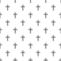 christian cross pattern simple style vector image