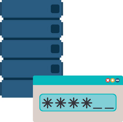 isolated web hosting design vector image