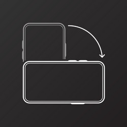rotate smartphone isolated icon device rotation vector image