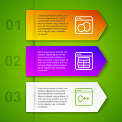 set line software mysql code and business vector image