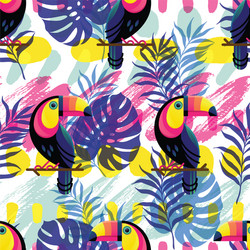 Tropical Toucan Pattern vector
