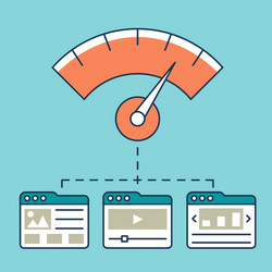 web analytics information development website vector image