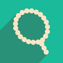 Flat with shadow icon and mobile application vector