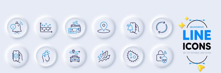 security app card and journey line icons for web vector