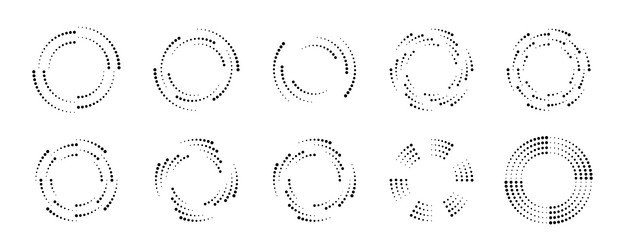 Dynamic Speed Lines - Circular Motion vector image