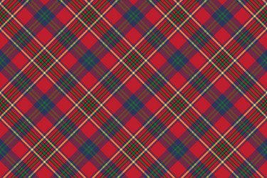 Green red classic tartan check seamless fabric vector