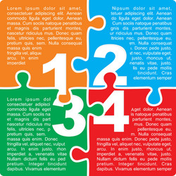 puzzle with numbers and place for your text vector image