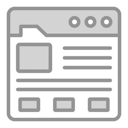 Web template icon user interface as a simple vector