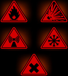 Danger signs 2 vector