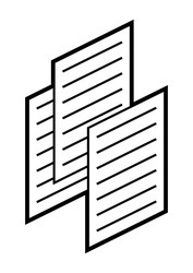 sheets of paper icon in isometry image vector image