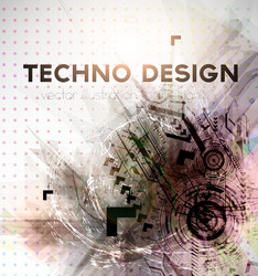 Abstract techno background vector