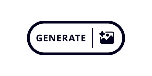 button with generate text and image icon vector image
