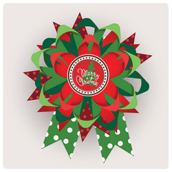 christmas edition ribbon design vector